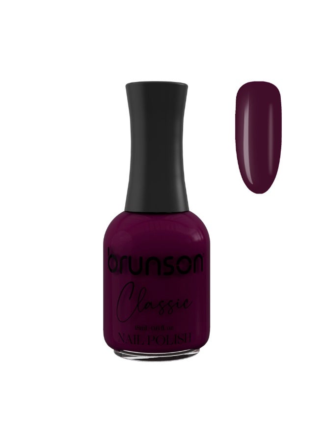 Brunson Classic Nail Polish 18ml Fast Dry Nail Lacquer Nail Harderner Normal Polish Glossy Gel Effect Quick Air Dry Long-Lasting Natural Nail Enamel Salon Quality Manicure Pedicure Regular Polish - Image 1